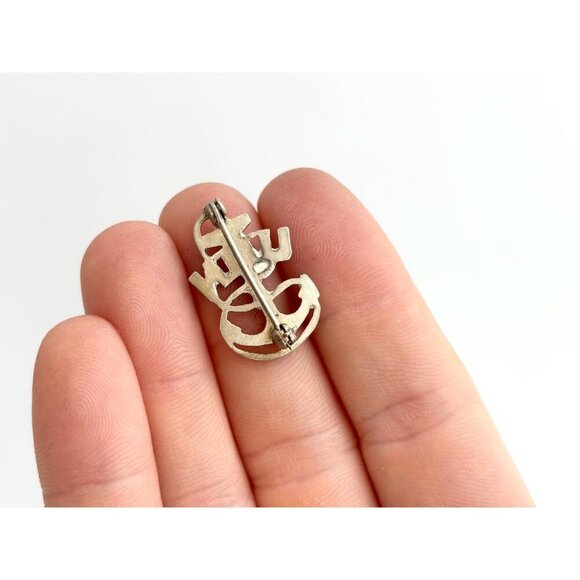 U.S. Navy Chief Petty Officer Sterling Silver "USN" CPO Anchor WWII Cap Badge - Picture 3 of 9